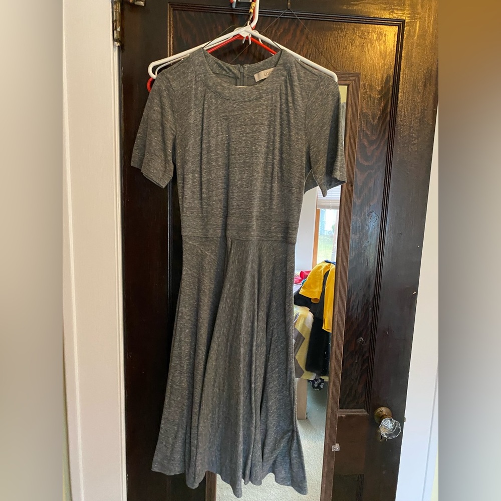 Gray LOFT work dress